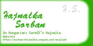 hajnalka sorban business card